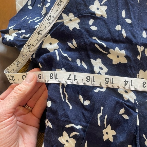 Vintage Blue Floral Shorts Romper - Picture 10 of 14